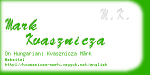 mark kvasznicza business card